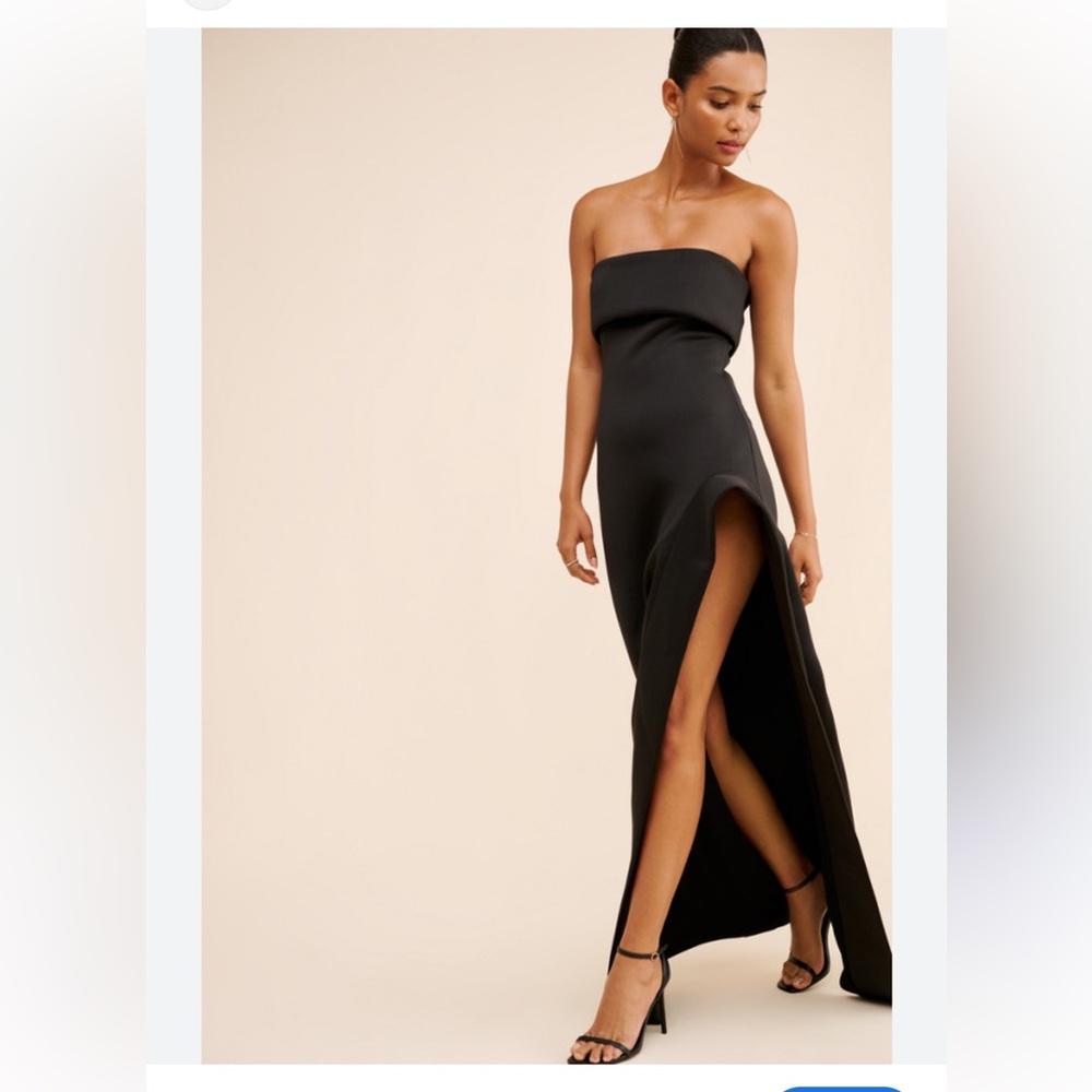 Tojha black Octavia maxi dress architectural sculptural prom cocktail party 10